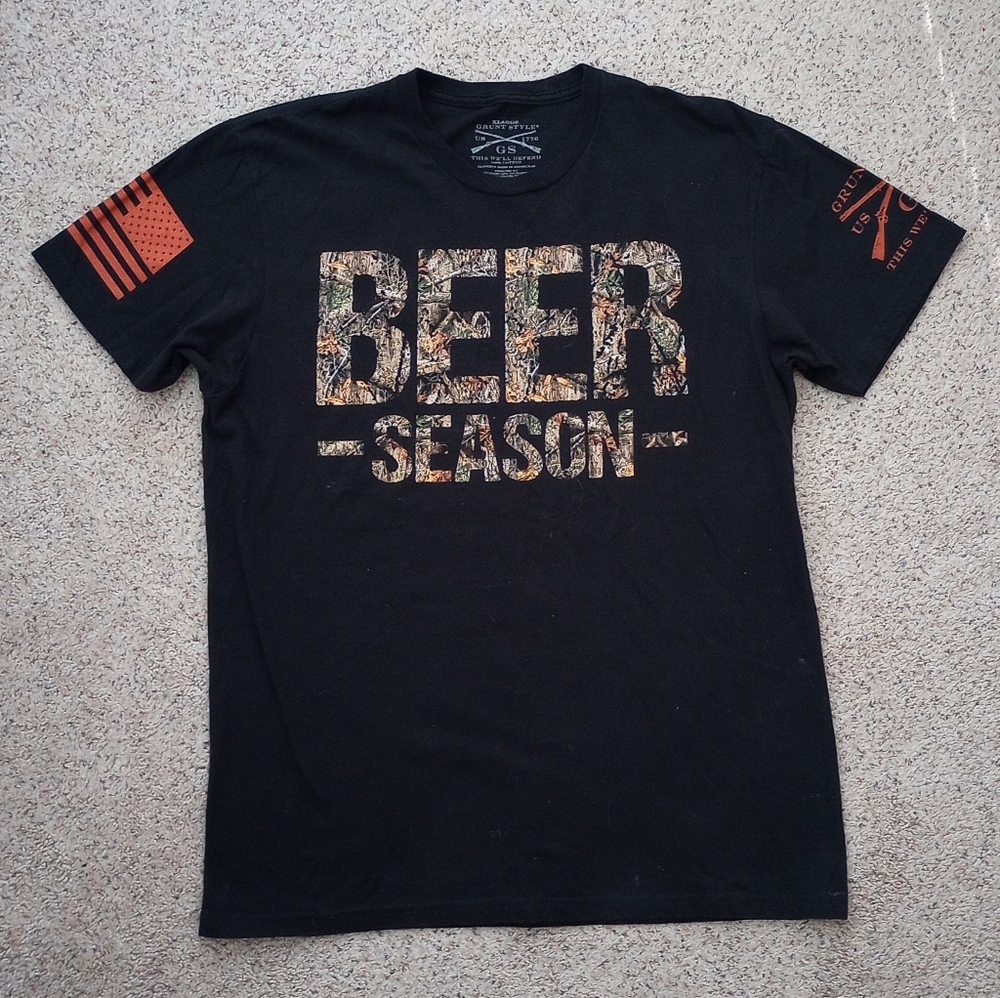 Camo Beer Season Grunt Style Shirt